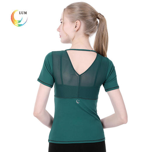 LUM39023露檬瑜伽短袖瑜伽T恤锦纶瑜伽服（含胸垫） 商品图2