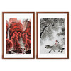 侯志明《可染双绝图》68*100cm*2 山水竖幅作品 办公室/客厅/书房挂画 商品缩略图1