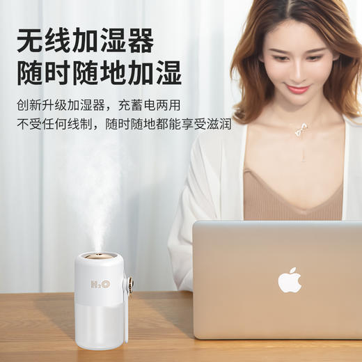 【高颜值小夜灯加湿器】迷你加湿器 照明加湿两用神器 纳米雾化无噪音 两档调节 空气喷雾加湿 还能当小夜灯 商品图1