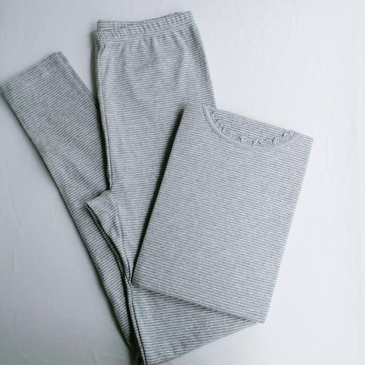 WD020女式竹炭纤维圆领套装 商品图0