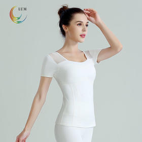 露檬瑜伽新款裸感系列瑜伽服短袖（含胸垫）LUM39122