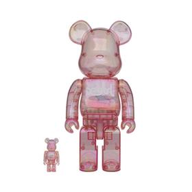 Bearbrick X-girl粉色400%+100%