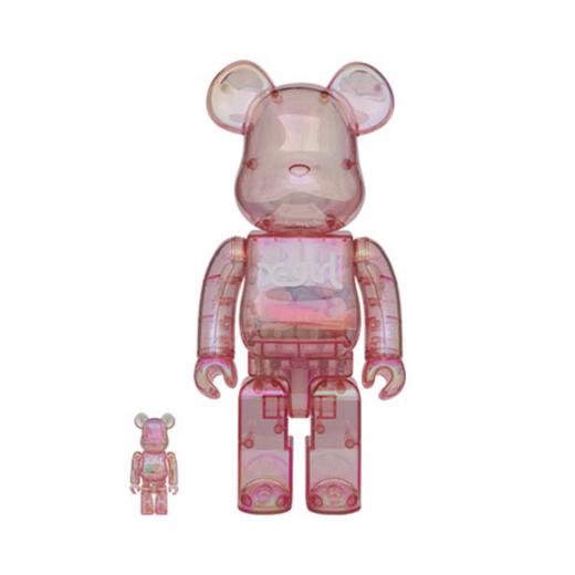 Bearbrick X-girl粉色400%+100% 商品图0