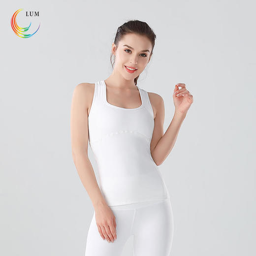 露檬瑜伽服裸感瑜伽背心锦纶面料含胸垫LUM29275 商品图0