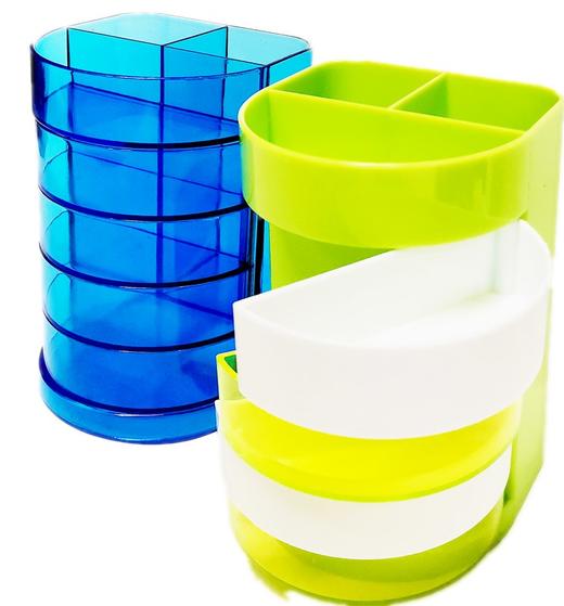 富强904多功能笔筒笔座笔插笔桶多色混出 商品图3