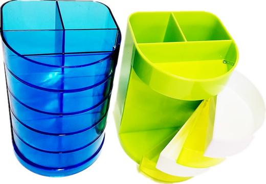 富强904多功能笔筒笔座笔插笔桶多色混出 商品图1