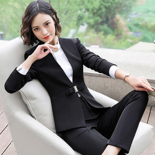 新款时尚气质修身立领西装套装xz-6012