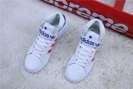 【真标 三叶草板鞋系列】阿迪达斯/Adidas 阿迪高帮板鞋 白红蓝 商品图2