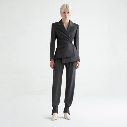 修身侧系扣西服 商品图0