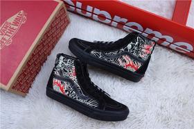VANS 万斯高帮板鞋 黑红