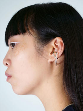 北京仓｜Rathel&Wolf-JAMES-双环 银色 耳廓夹（单只）［英国设计师］