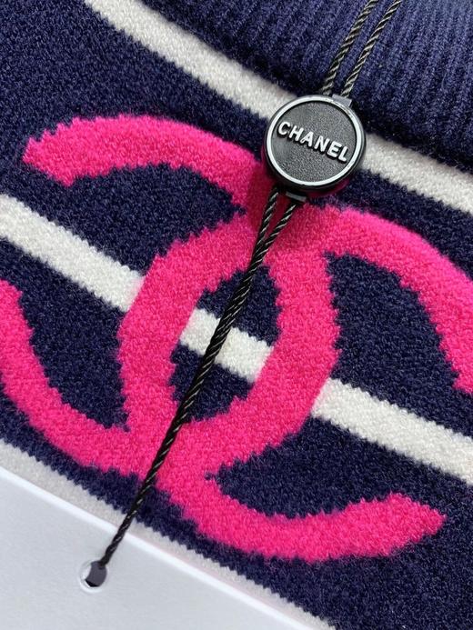 点此购买 香奈儿女款条纹撞色羊毛针织衫 十一162644 商品图11