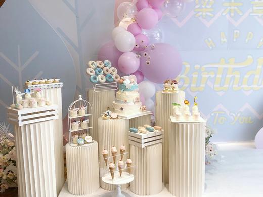粉蓝色系宝宝周岁甜品台 商品图0