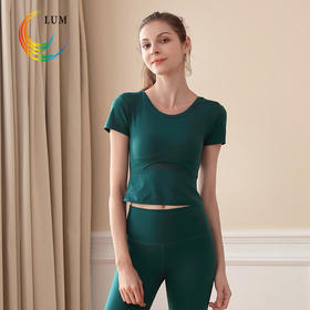 LUM39668露檬2020新品轻薄裸感瑜伽短袖