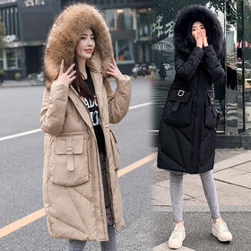 上海旗袍厂FF-168特大码女装胖妞肥婆胖mm200斤240斤中长款貉子毛领羽绒服168