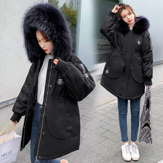 上海旗袍厂FF-175韩版新款胖mm加厚貉子毛领羽绒服外套派克服175 商品图2