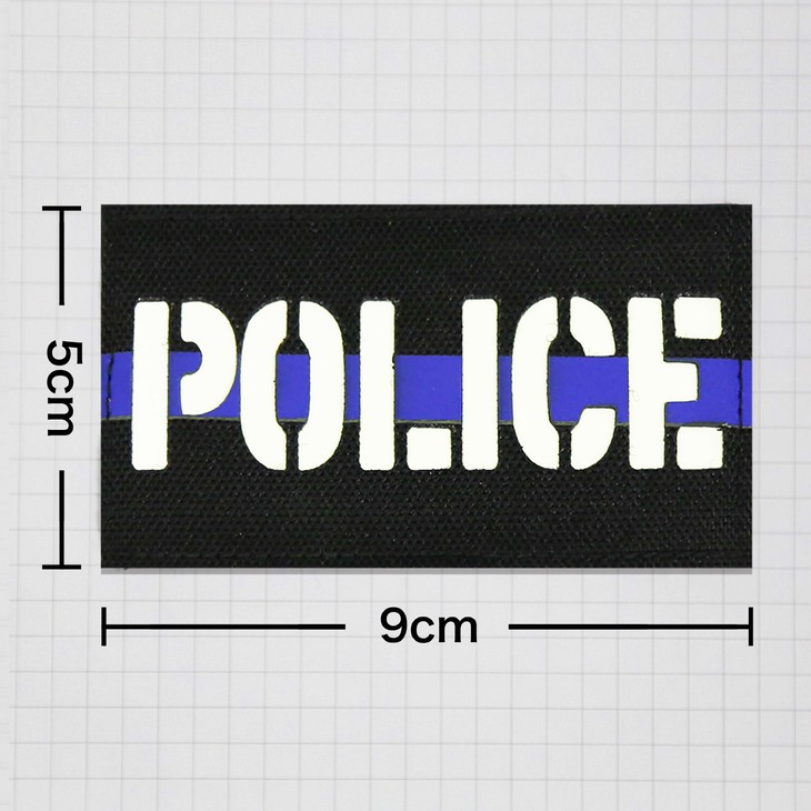 police蓝线夜光魔术贴