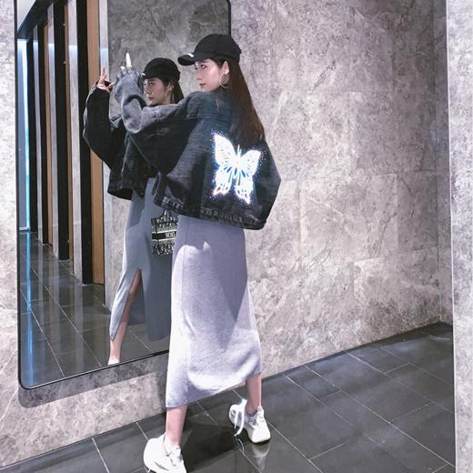 ★韩版女士牛仔外套夜光蝴蝶款 商品图4
