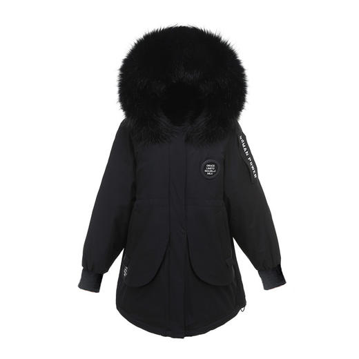 上海旗袍厂FF-175韩版新款胖mm加厚貉子毛领羽绒服外套派克服175 商品图4