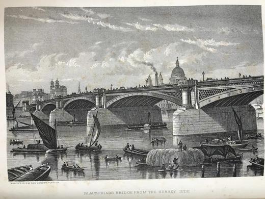 约1878年 伦敦历史风物志（全6卷） 约1200幅版画插图 真皮精装16开 商品图6