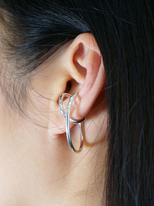 北京仓｜Rathel&Wolf-JAMES-双环 银色 耳廓夹（单只）［英国设计师］ 商品图1