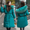 上海旗袍厂FF-176韩版貉子毛领连帽胖mm加肥加大200斤修身显瘦羽绒服176 商品缩略图3