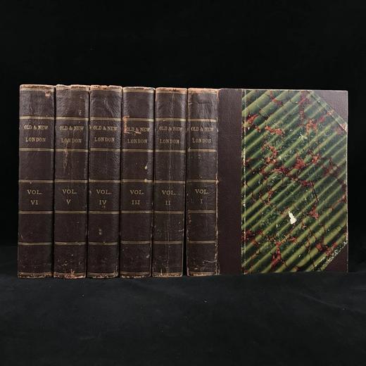 约1878年 伦敦历史风物志（全6卷） 约1200幅版画插图 真皮精装16开 商品图0