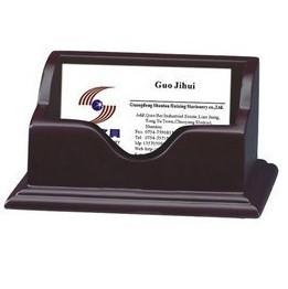 汇星1008高档仿木名片座 单层名片架 名片座台式 名片夹 名片盒