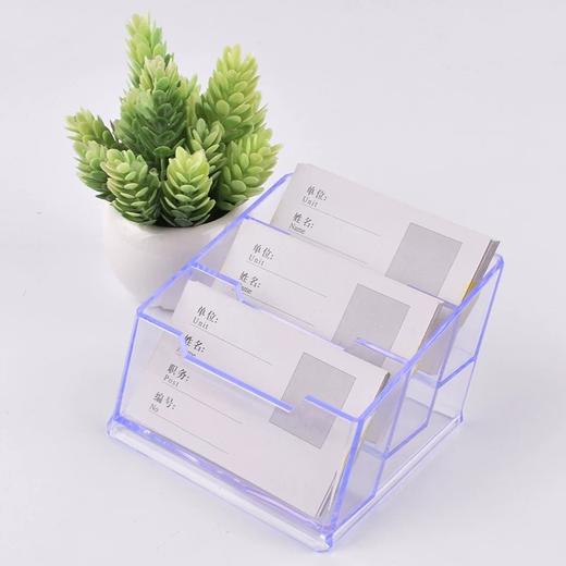 富强名片架 单格三格透明名片座名片盒名片展示好帮手 商品图3