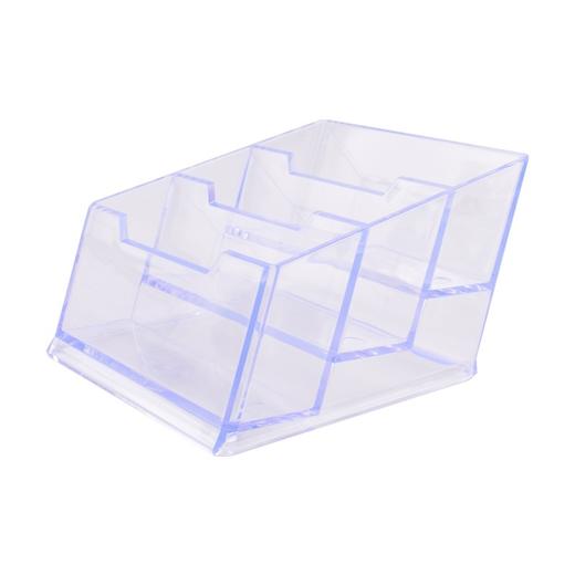 富强名片架 单格三格透明名片座名片盒名片展示好帮手 商品图1