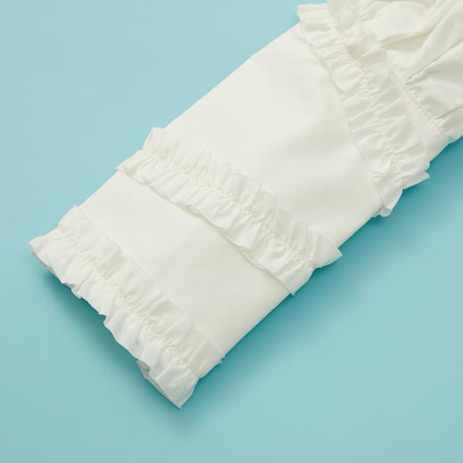 卓多姿2020冬新品荷叶边袖口经典衬衫9401233