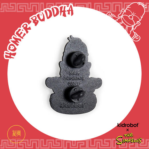 Kidrobot 辛普森一家 荷马佛 徽章  Simpsons Homer Buddha 商品图3
