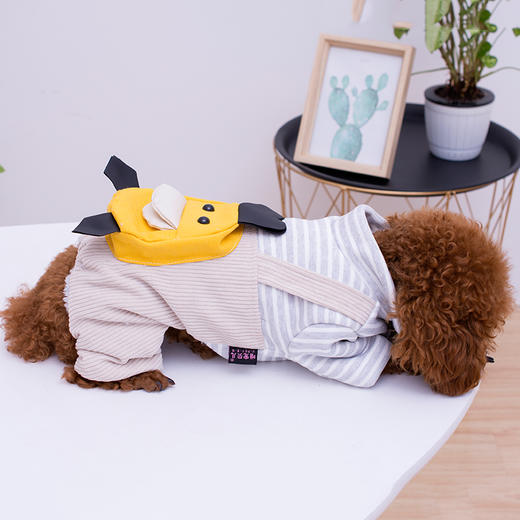 秋冬保暖宠物衣服条纹小黄鸭款 商品图2