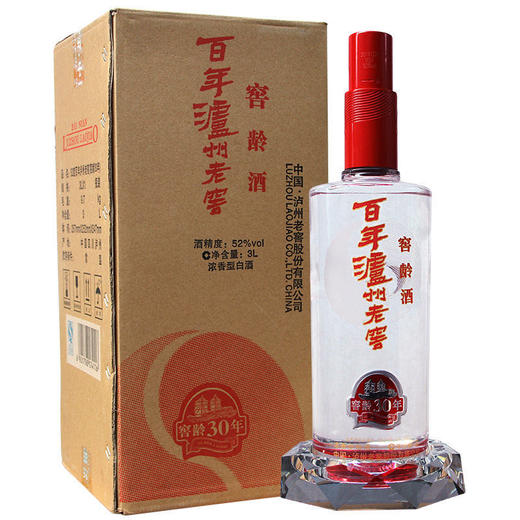 【推荐】泸州老窖 30年3L 浓香型 52度 3000ml 【单瓶装】 商品图0