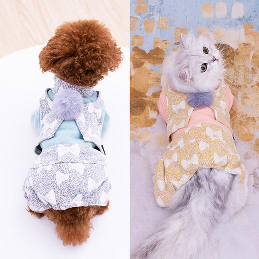 秋冬保暖可爱宠物衣服夹棉外套款 商品图4