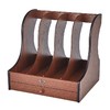 汇星木质四联文件收纳架 办公用带抽屉储物文件架 资料文件收纳栏 商品缩略图0