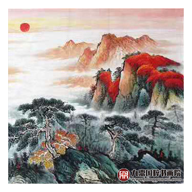 高云鹏《鸿业千秋源远流长》100*350cm 山水横幅作品 办公室/客厅/大厅挂画 商品图6