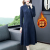 AHM-lry1113冬季新款气质长袖加绒加厚改良旗袍连衣裙YY 商品缩略图1