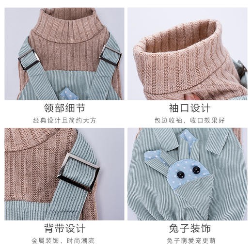 冬季猫衣服秋冬四脚猫咪网红可爱背带猫猫小狗狗泰迪保暖宠物冬装 商品图2