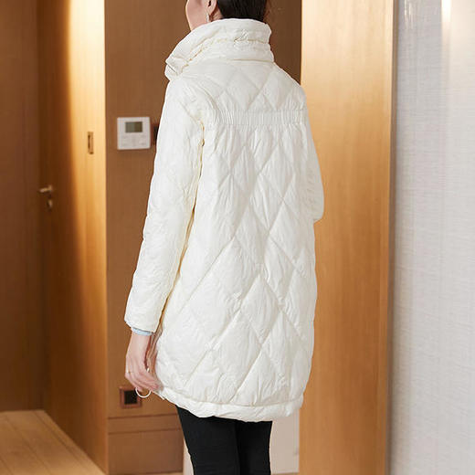 WLZD-2024303宽松保暖遮肉显瘦抽绳温暖90白鸭绒羽绒服 商品图2