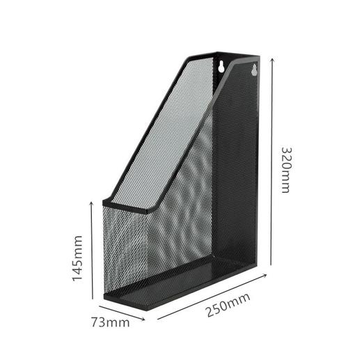 金属铁网四栏文件架铁质放文件的架子四档文件栏办公室文件夹收纳架三档文件框三联资料架桌上整理夹四格书档单格文件框黑色 商品图5