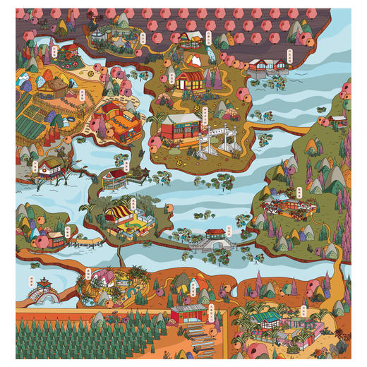 印象红楼 红楼园游会 大观园园景拼图 印象唯物原创 商品图0