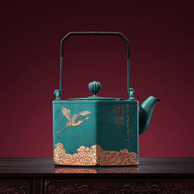 朱炳仁丨瑞鹤凌云壶 铜壶 1500ml         