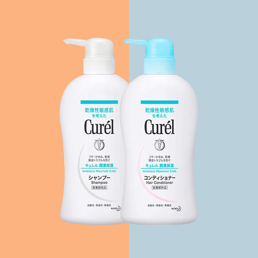 日本 Curel珂润 润浸保湿洗发水+护发素套装 420ml+420ml 商品图0