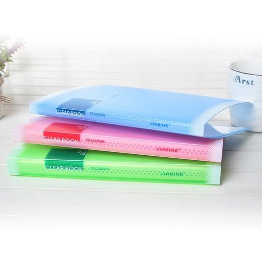 汇锦雅丽A5资料册A5透明文件夹插页多层资料册加厚试卷夹资料夹钢琴谱夹票据收纳包40页60页混色 商品图7