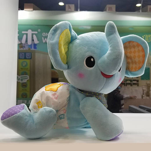 Vtech伟易达新品学爬小象 宝宝早教益智玩具声光电动爬行毛绒动物 商品图1