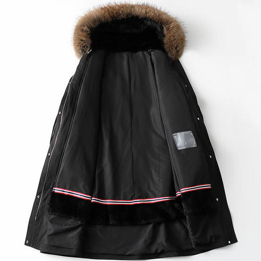 HHHS-HQ20-PLZ20018C秋冬新款兔毛内胆貉子毛领外套 商品图2