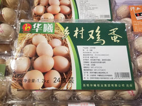 华曦乡村土鸡蛋24枚