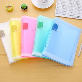 汇锦雅丽A5资料册A5透明文件夹插页多层资料册加厚试卷夹资料夹钢琴谱夹票据收纳包40页60页混色