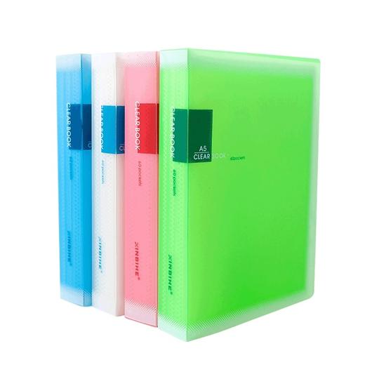 汇锦雅丽A5资料册A5透明文件夹插页多层资料册加厚试卷夹资料夹钢琴谱夹票据收纳包40页60页混色 商品图5